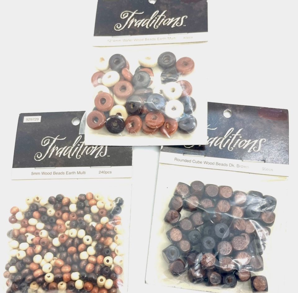 Lot Of Wooden Beads For Crafting