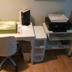 Simple Home Office Desk .chair. Storage Unit +Cabinet Etc