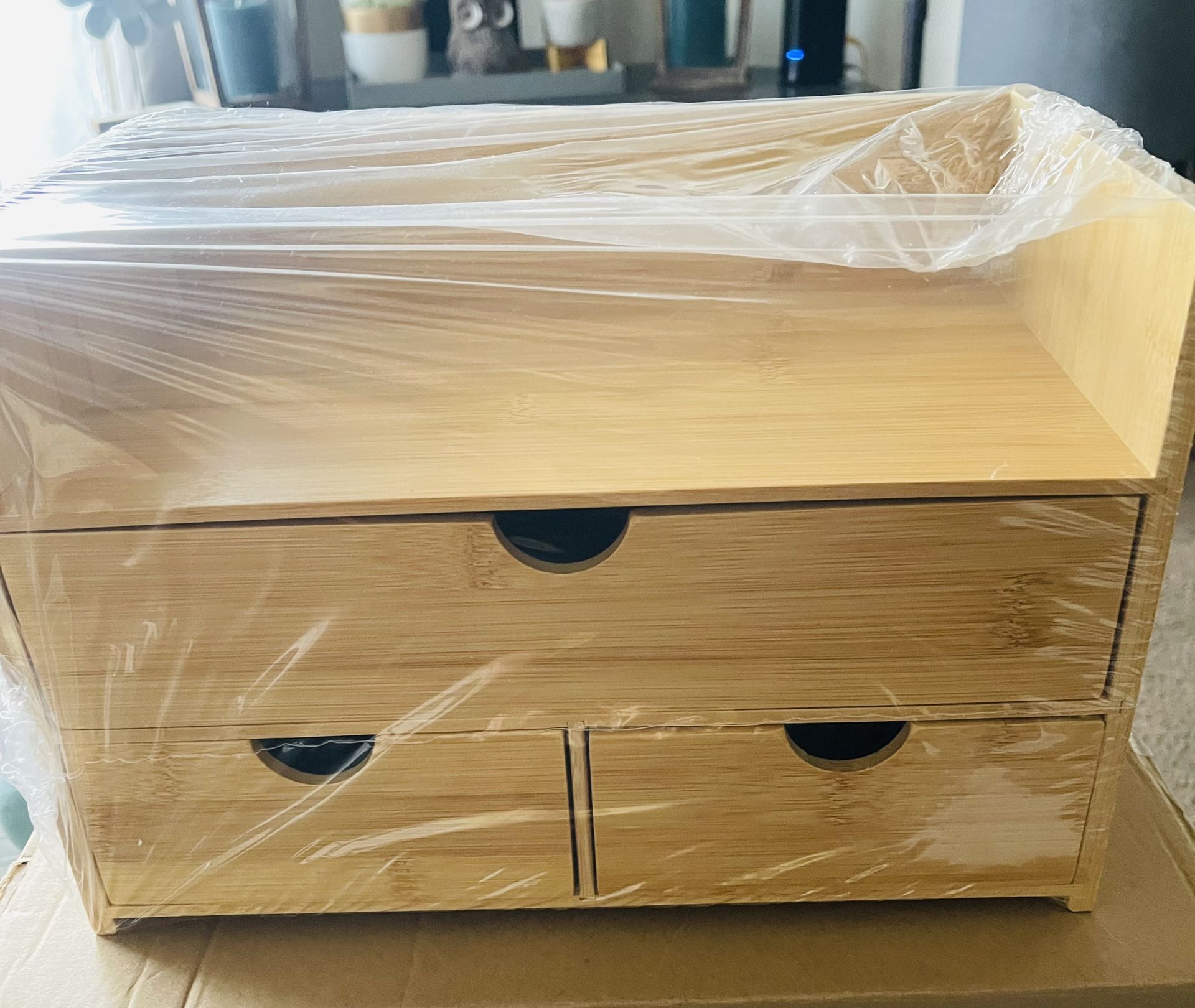 Bamboo Organizer with drawers-new!