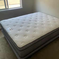 Full 14” thick luxury pillow top mattress. Tax included. Free local delivery.  Mattress only -$200 Mattress & low profile box spring-$250 Heavy duty m