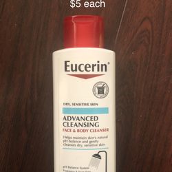 Eucerin Advance Clenasing Face & Body Cleanser $6 each