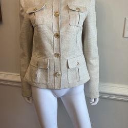 Jones New York Cream Tailored Blazer