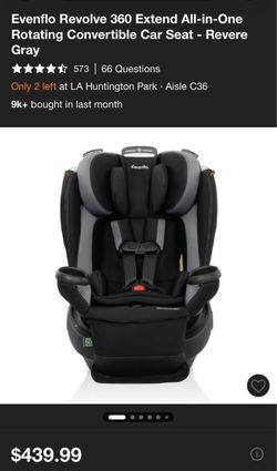 Evenflo Revolve 360 Extend All-in-one Rotating Convertible Car seat - Grey