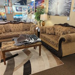 Brand New Sofa Loveseat Set Beautiful Custom 