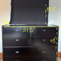 Black Dresser with mirror