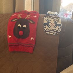 New Doggie 🐶 Sweaters (Red One Is Extra Large The Other Is Medium 