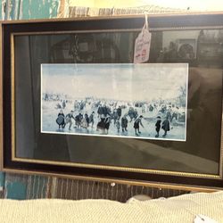 Vintage Framed Print of Currier & Ives “Central Park, Winter – The Skating Pond"