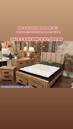 4pcs Queen bedroom set