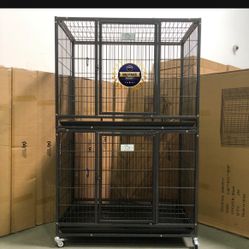 Double Stacked Dog Pet Cage Kennel Size 37” Medium New In Box 📦 