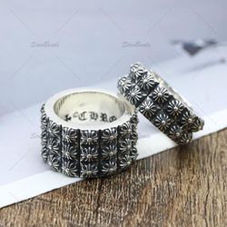 Chrome Hearts Pete Punk Triple Stack Ring - Size 10
