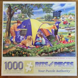 Bits and Pieces "Camping Close To Home" 1,000 piece Puzzle 