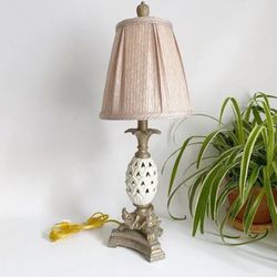 2 Rare Lenox Quoisel Pineapple Lamp 