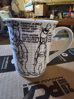 Disney Goofy Sketchbook Coffee Mug White 12 Oz Ceramic 90 Years Drawing Design