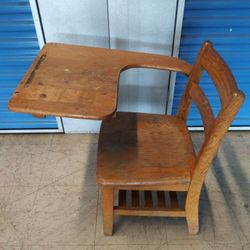 Vintage School Desk Small In Fair Condition 