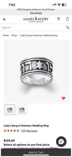 James Avery Ring  The Hebrew inscription reads: "My beloved is mine, and I am his."