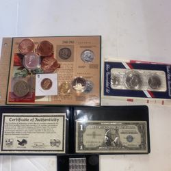 One lot of silver/paper money