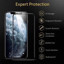 Iconflang Armor Tempered-Glass Full-Coverage Screen Protector for iPhone 11 Pro/XS/X [2-Pack], Full Screen Coverage, 3D Curved Edges