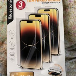 Screen Protector Tempered Glass 3 Pack For iPhone 14 Pro Max