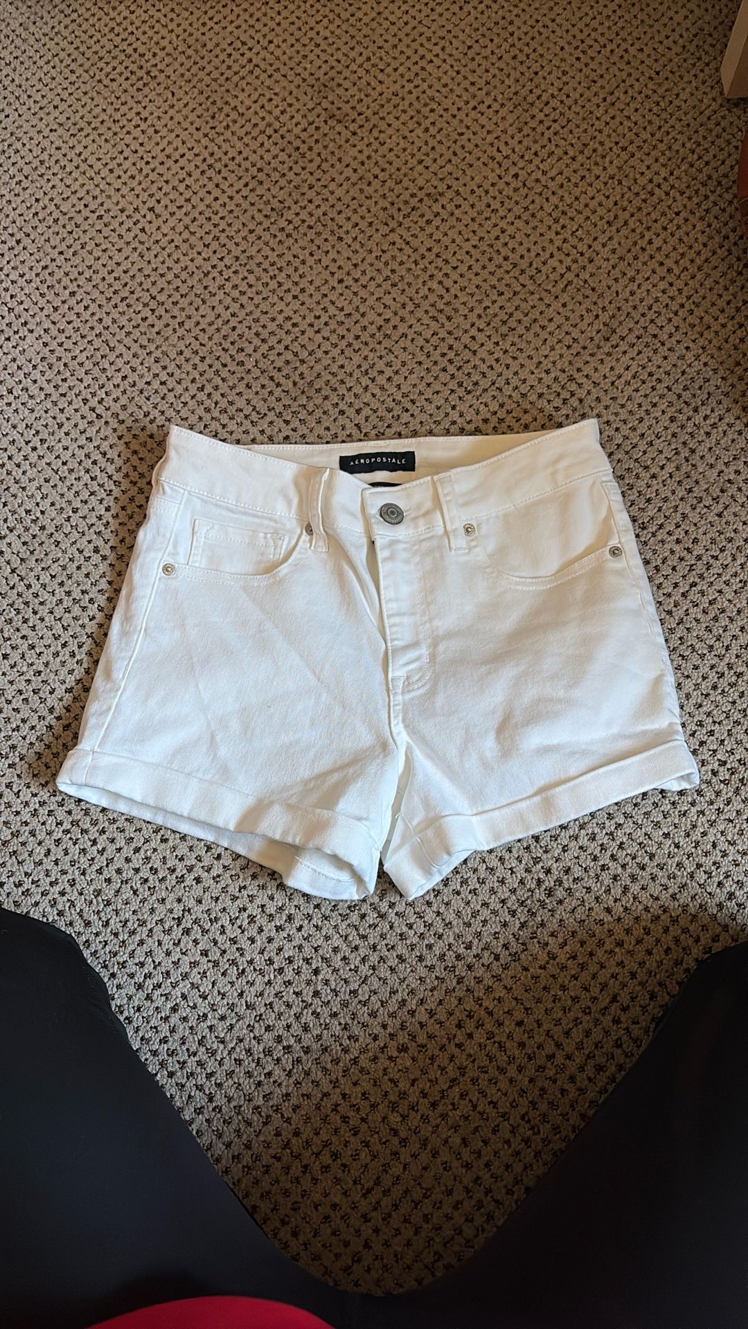 aeropostale white jean shorts size 4
