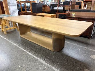 RESTORATION HARDWARE Oslo Light Oak Open Rectangular Dining Table