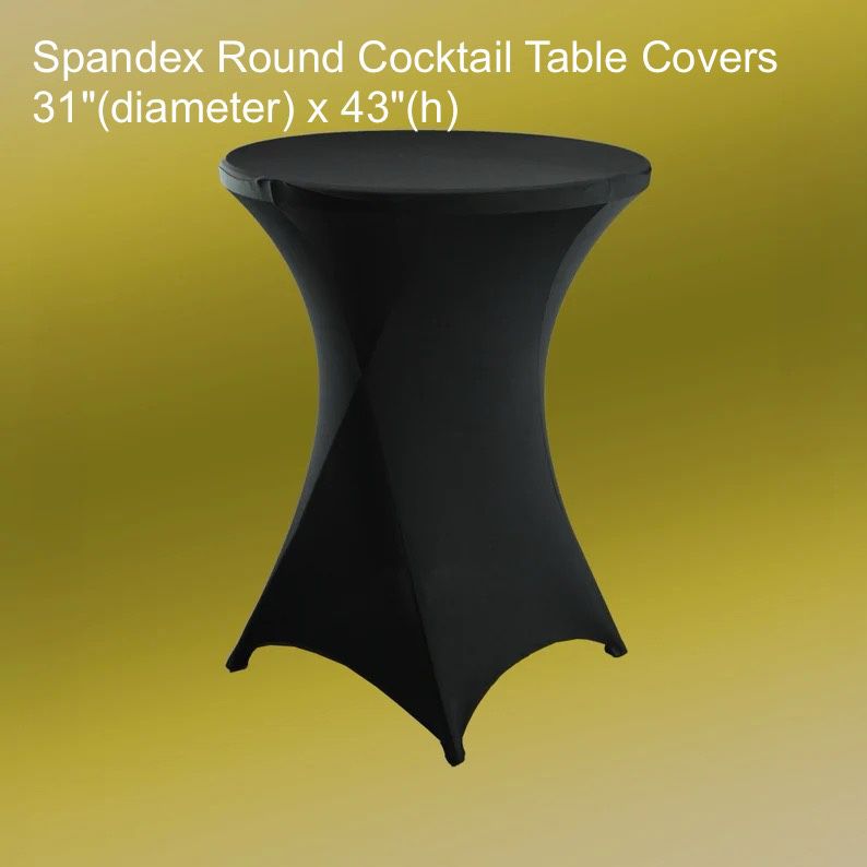 Spandex Round Cocktail Table Covers 