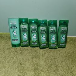 5 Shampoo And 1 Conditioner Garnier Fructis Pure Clean