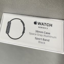 Apple Watch Series 3, 38mm Case Space Gray aluminum 