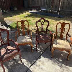 Four wooden chairs, great condition
