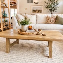 Large Rustic Solid Wood Coffee Table