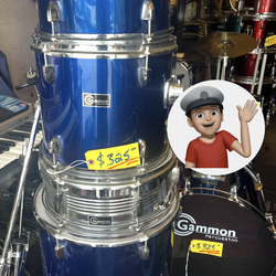 🔥 Caribbean Blue Drum Set Complete Drums