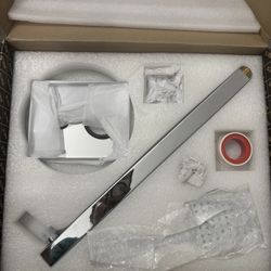 KES Open Box Square Rainfall Shower Head Set Chrome Modern Style