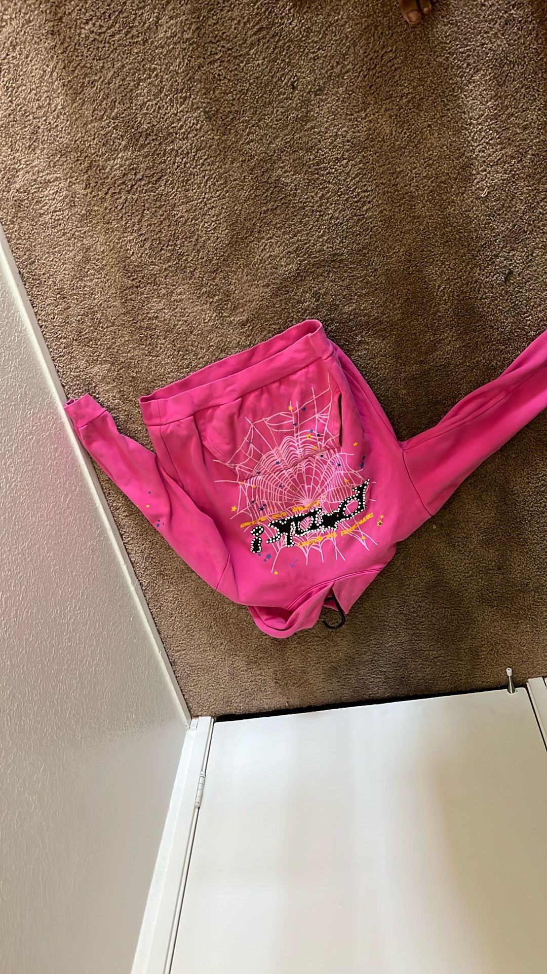 Pink Spider Hoodie Lightly Worn