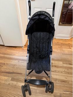 black lightweight stroller