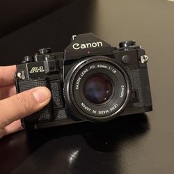 Canon A1 W 50mm 1.8 SLR 35mm Film Camera