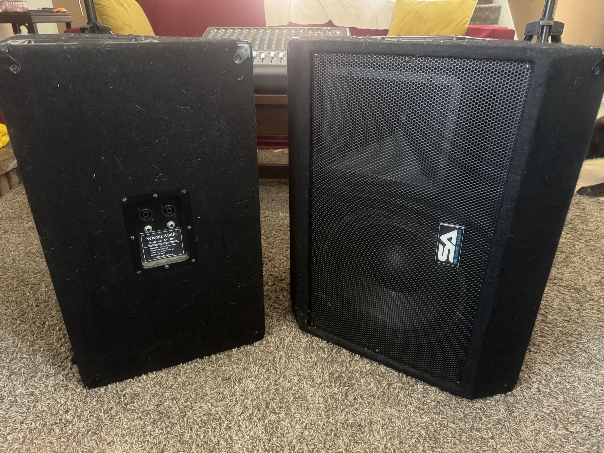Seismic audio 12” Speakers main