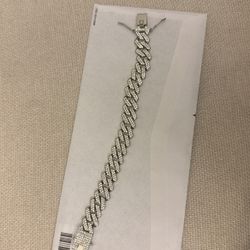 12mm Moissanite Cuban Link Men’s Bracelet 