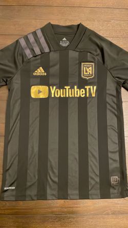 Adidas Los Angeles FC Black Gold YouTubeTV Soccer Jersey 15-16Y
