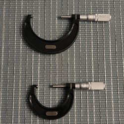Starrett 1-2 And 2-3 Micrometer 