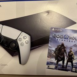 God of War Ragnarok PS5 Game code + PS5 Controller (white) + PS5 Covers (black)