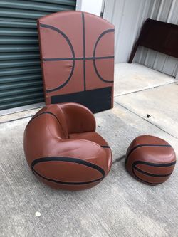 Basketball chair and ottoman sales
