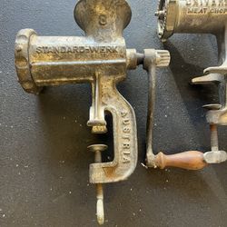 4 Antique Meat Grinders