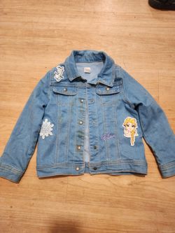 Disney Frozen girls jean jacket 7/8