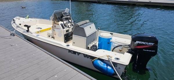1997 17 Ft Key West Center Console Walk Around W 60 Hp Merc 4 Stroke