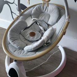 Baby Swings for Infants, Fasonbaby Bluetooth Infant Swing with Music Speaker with 3 Seat Positions, 5 Speeds 