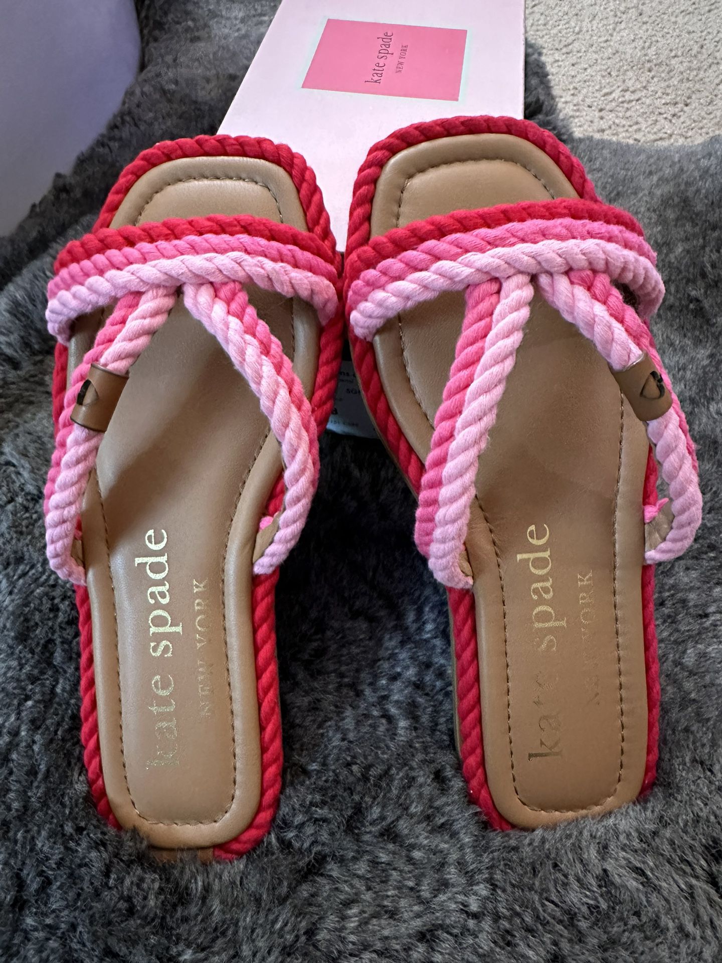 Kate Spade captain's cord slides- Pink Sandals 