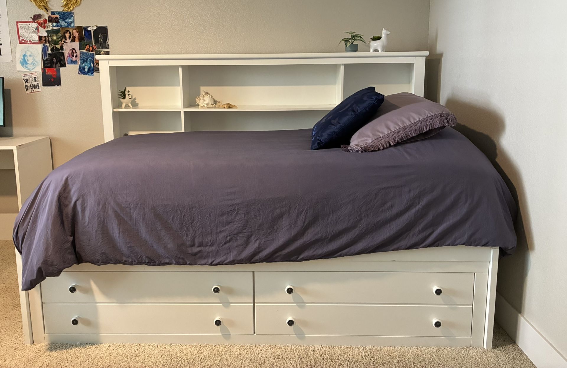 Full Bed With Shelves And Mattress