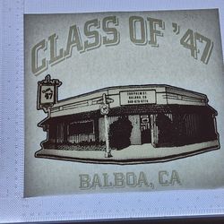 Iron On Heat Transfer  Good For T-shirts Sweaters Jackets T Shirt Design Size Is About 10x10 Class Of 47 balboa  #242