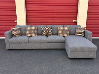 FREE DELIVERY & INSTALLATION GRAY SECTIONAL COUCH