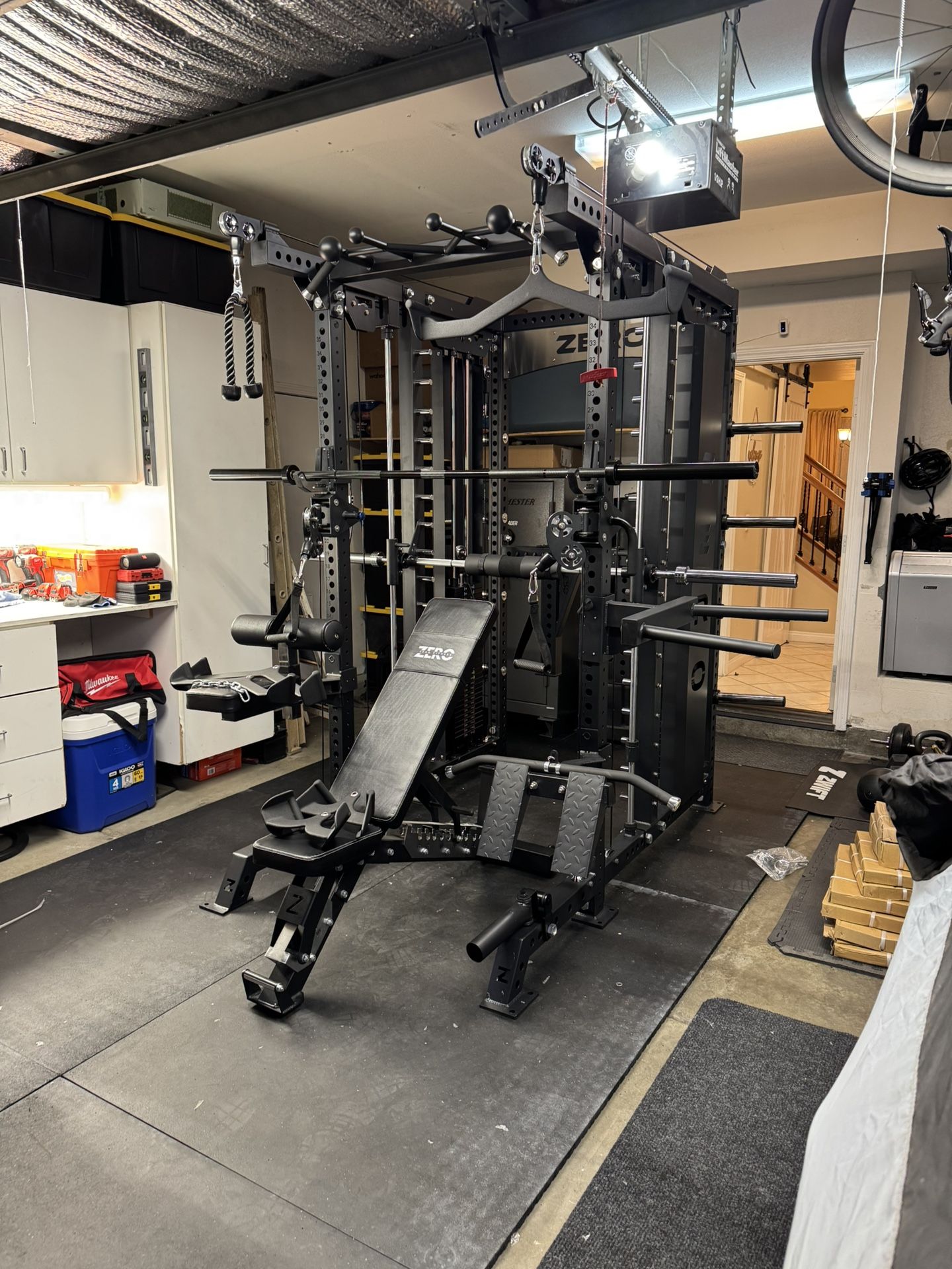 Smith Machine 500 | Adjustable Bench | 355lbs Cast Iron Olympic Weights | 7ft Olympic Bar | Fitness | Gym Equipment | FREE DELIVERY/INSTALLATION