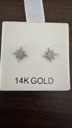 14kt Gold Starburst Earings